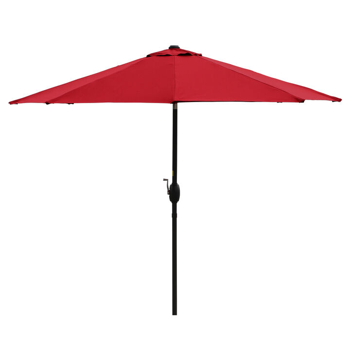 9-ft Push-button Tilt Garden Market Patio Umbrella.