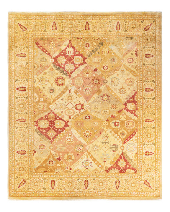 Eclectic, One-of-a-Kind Hand-Knotted Area Rug  - Ivory, 8' 4" x 10' 4"