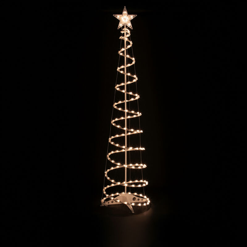 6' Pre-Lit Spiral Christmas Tree - Clear Lights image number 1