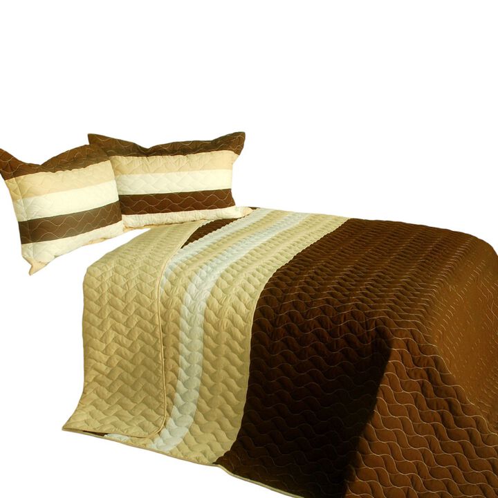 3-Piece Quilted Patchwork Quilt Set Lightweight All-Season Bedding