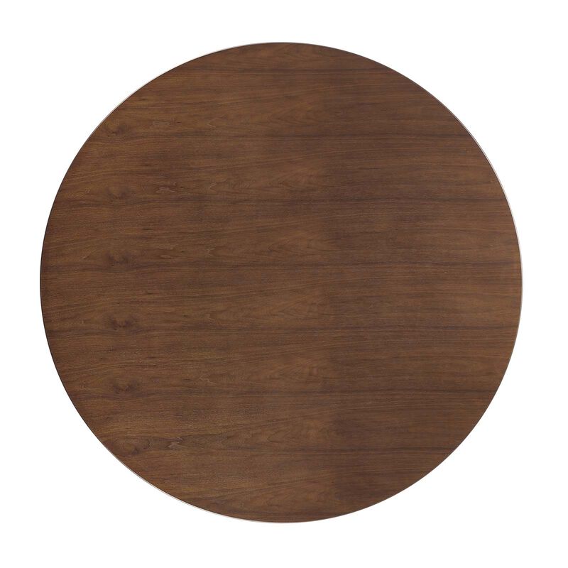 Modway - Lippa 48" Round Dining Table Black Walnut