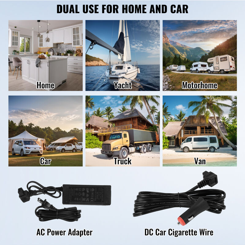 VEVOR Portable Car Refrigerator Freezer Compressor 50 L Dual Zone for Home Car image number 5