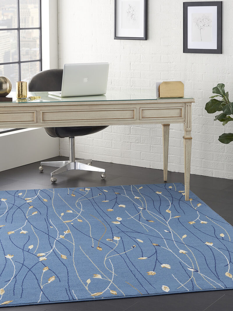 Grafix GRF15 Light Blue 5'3" x 7'3" Rug