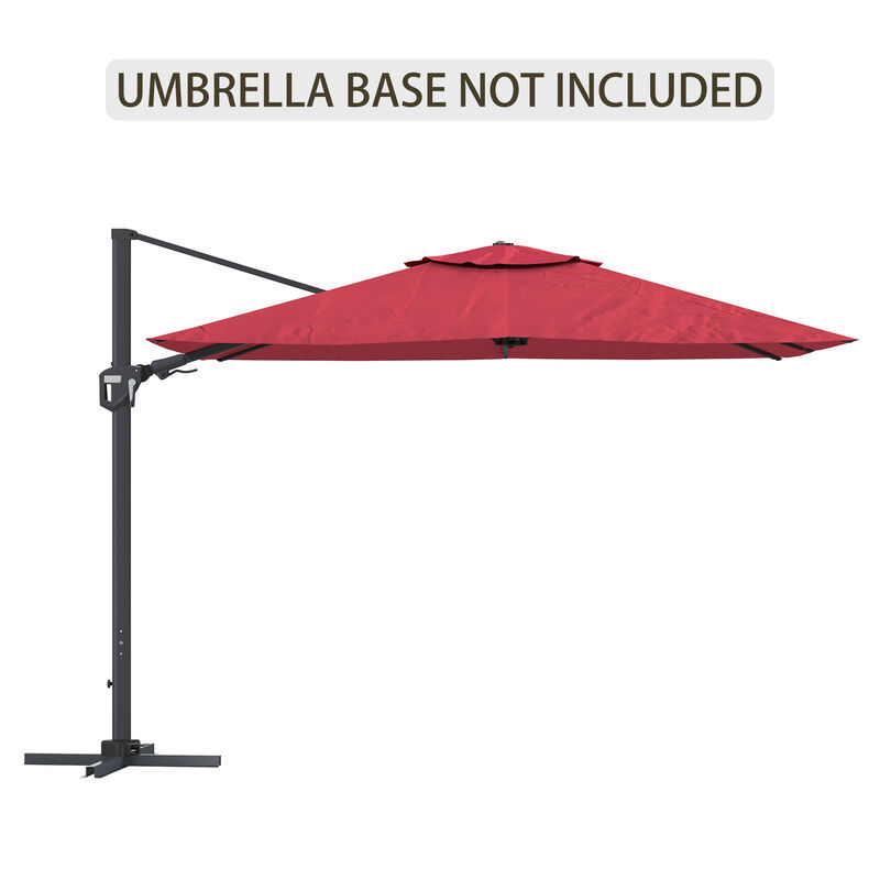 11ft Cantilever Patio Umbrella Square Umbrella Outdoor Patio Offset Patio Umbrella Large Outdoor Umbrella Pool Umbrella for Backyard Garden Deck Pool11ft Cantilever Patio Umbrella Square Umbrella Outdoor Patio Offset Patio Umbrella Large Outdoor Umbrella Pool Umbrella for Backyard（Without Base） image number 0