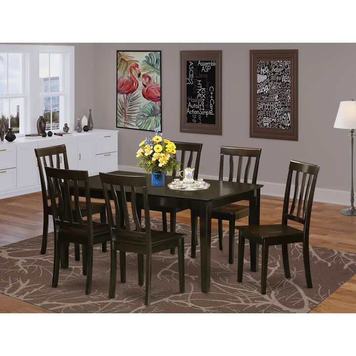 7 Pc Kitchen Table set- Kitchen Table and 6 Dining Chairs