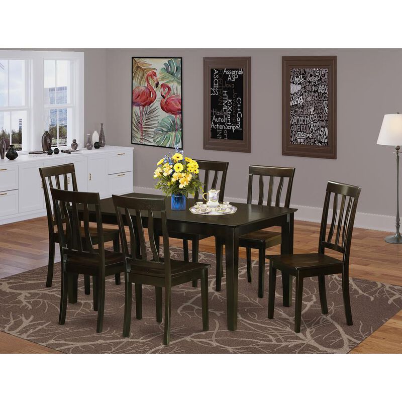 7 Pc Kitchen Table set- Kitchen Table and 6 Dining Chairs