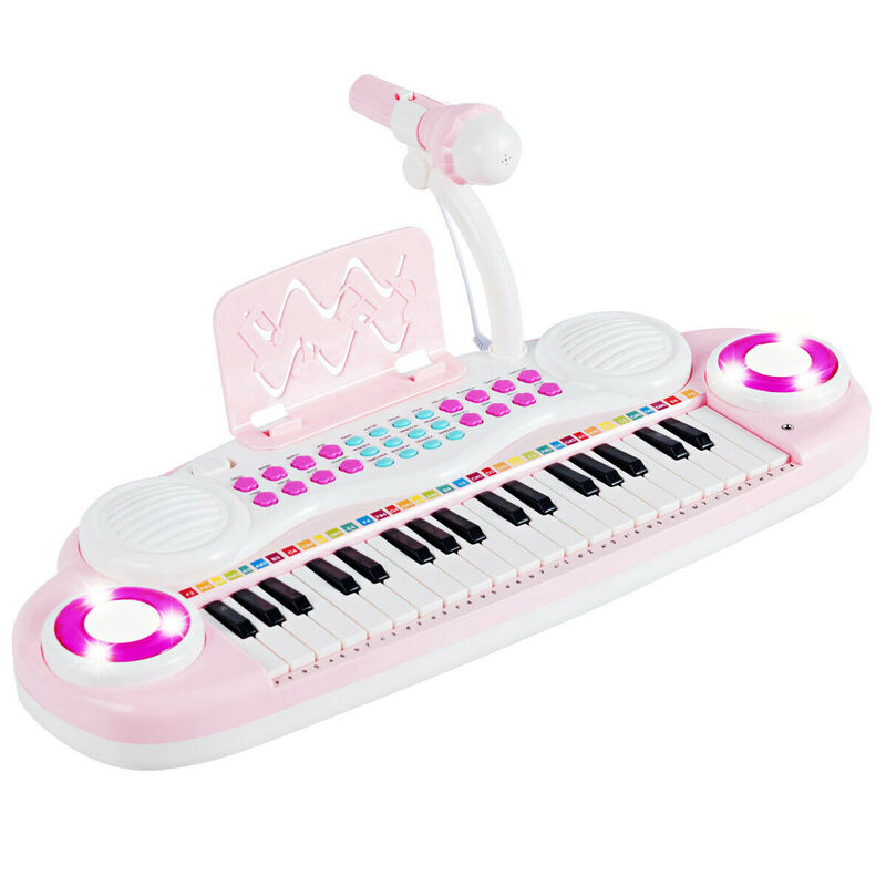 37-Key Electronic Piano Keyboard with Microphone and Multiple Functions image number 0