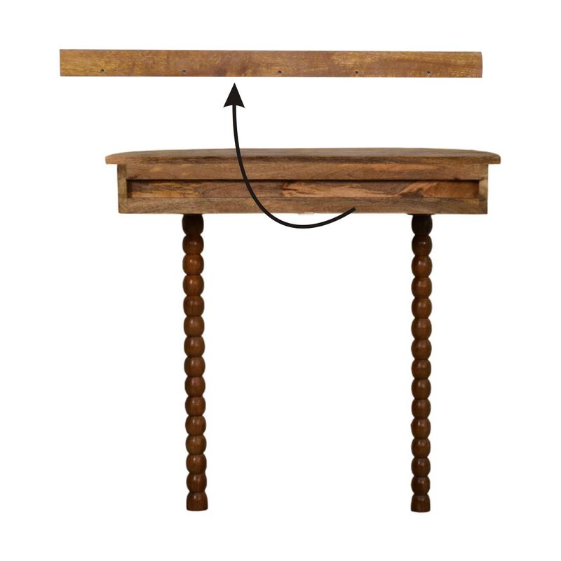 Artisan Furniture Solid Wood Spindle Radiator Console Table, Brown image number 7