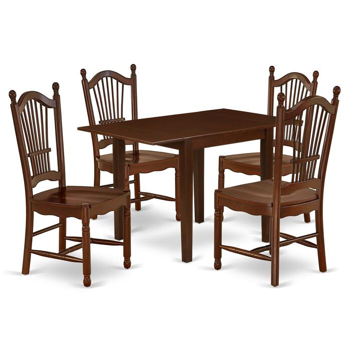 East West Furniture Dining Room Set Mahogany