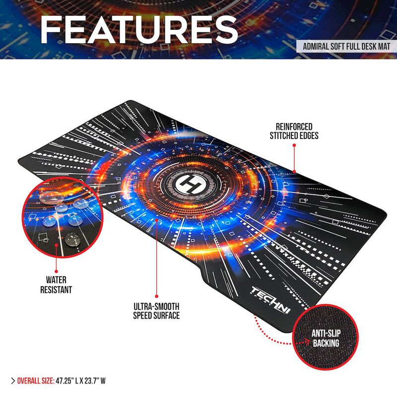 Techni Sport 4-Color Design Printing Gaming Mouse Pad