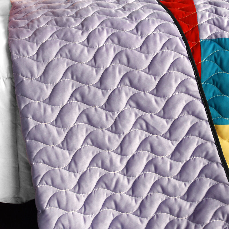 Vermicelli Quilted Patchwork Bedding Set Queen Size Second Space Design image number 3