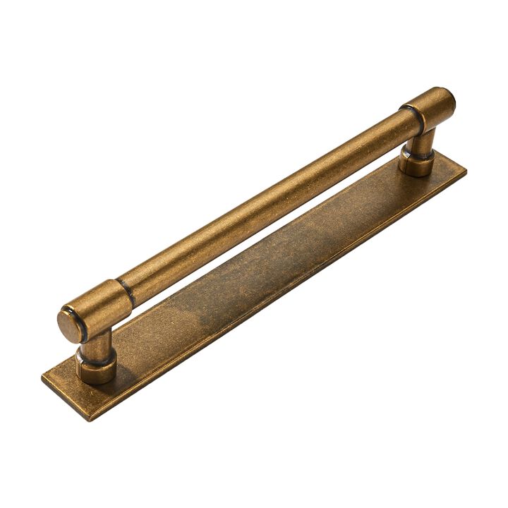 khtumeware 5 Pack 6 Inch(152 mm Center to Center Antique Brass Cabinet Pull Backplate with Base Plate Zinc Solid Vintage Kitchen