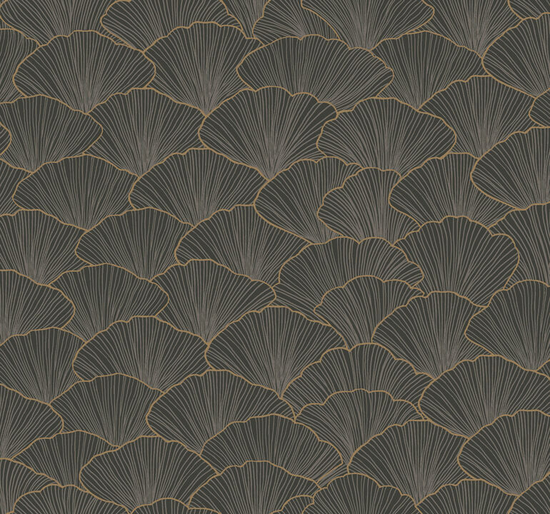 Luminous Gingko Grey Wallpaper