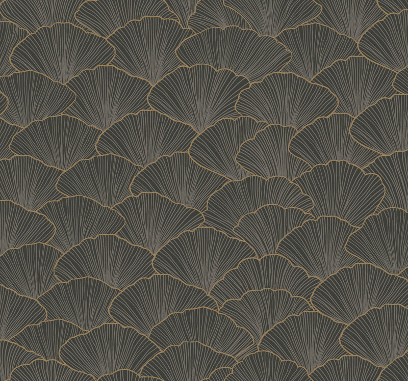 Luminous Gingko Grey Wallpaper image number 0