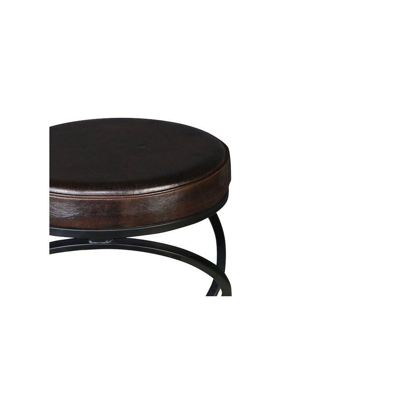 Porter Designs Polaris Leather 24 Bar Stool, Brown image number 4