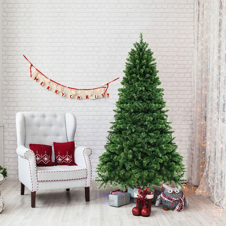 Pre-Lit Hinged Christmas Tree with Warm White LEDs and Realistic PVC Branches
