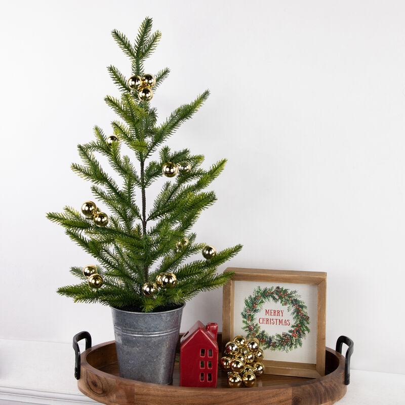 6.75" Gold Shatterproof Ball Ornament Christmas Pick image number 1