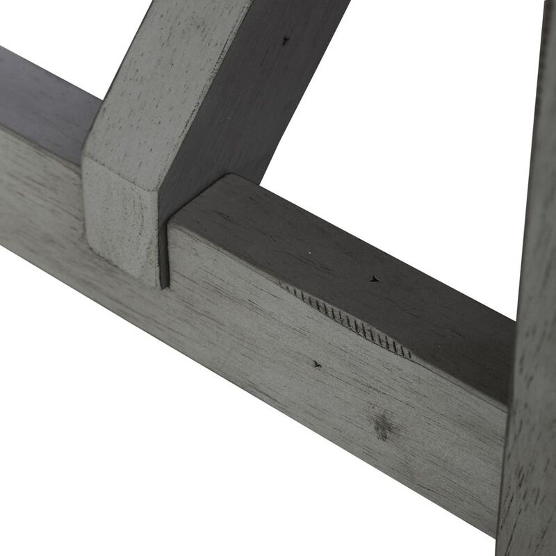 Liberty Furniture Dining Bench Transitional Grey in Smokey Grey Finish w/ Carbon Grey Tops image number 4