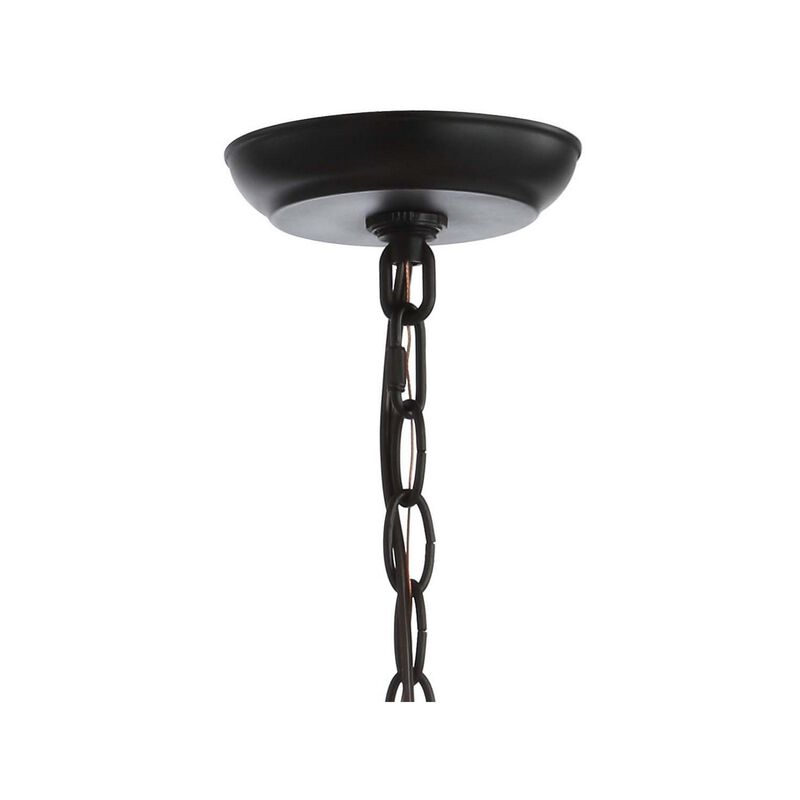 Soka 4-Light 20" Adjustable Globe Metal/Rope LED Pendant, Black/Brown image number 6