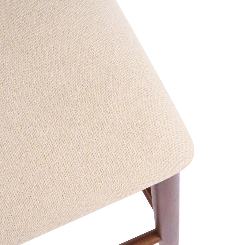 Christopher Knight Home Iven Modern Rubberwood Upholstered Counter Stools (Set of 2) image number 7