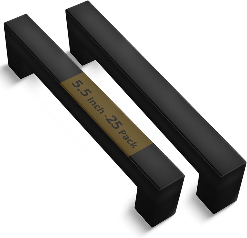 Mega Handles | Fargo 5.5" 25 Pack Cabinet Pull | Matte Black