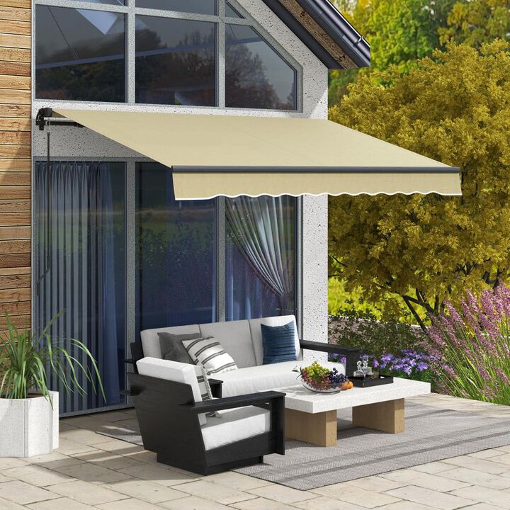 Hivvago Retractable Sunshade Awning for Patio or Balcony