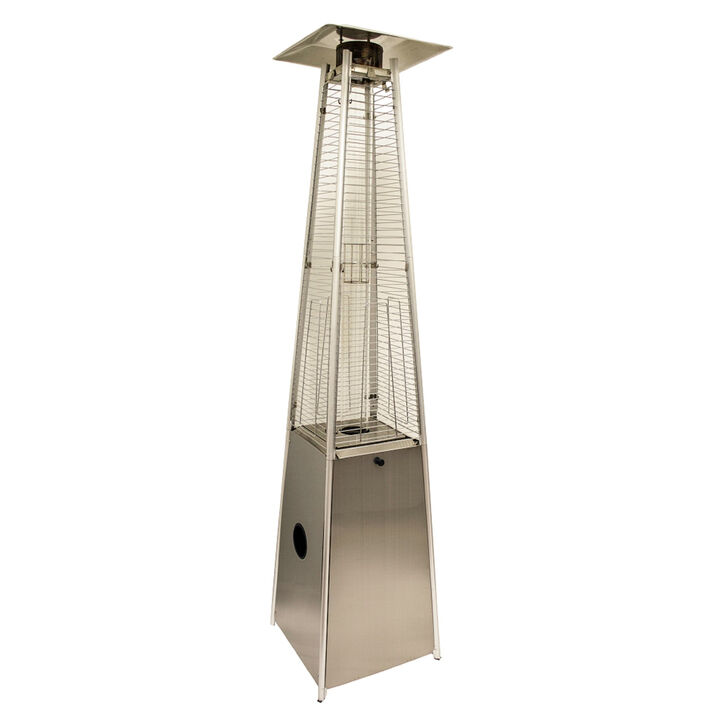 41000 BTU Steel Propane Triangular Pyramid Standing Patio Heater for Outdoors