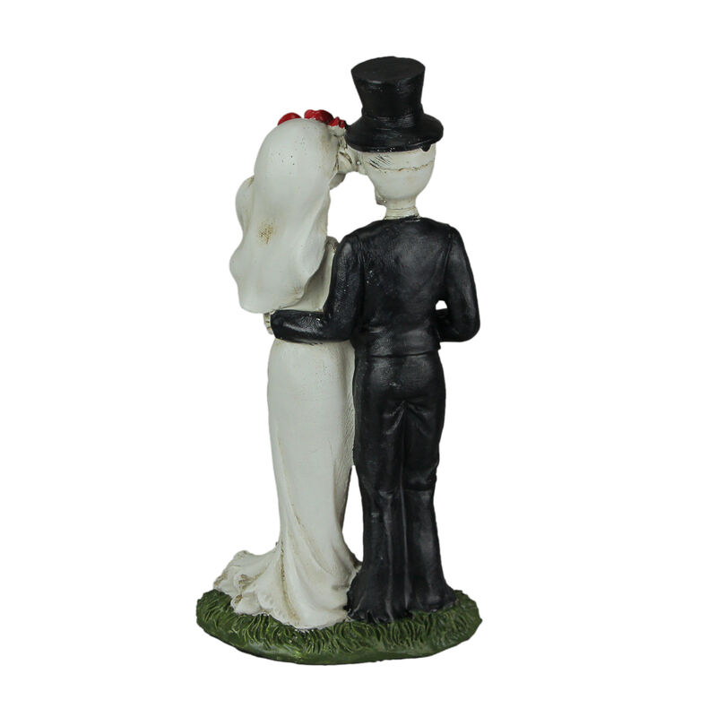 Love Eternal Skeleton Bride Groom Couple Figurine Wedding Decor Resin Statue image number 2