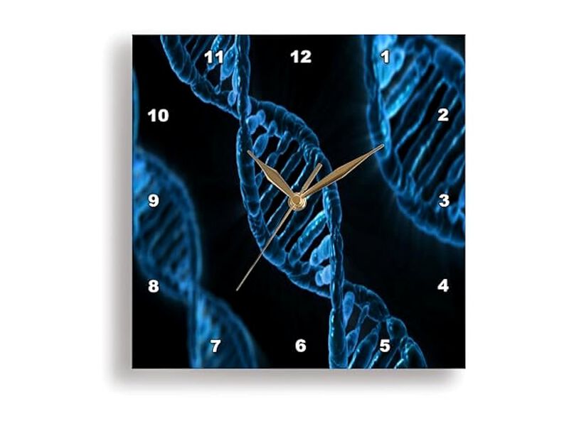Macro Dna Strand Wall Clock 15 Inch Home Decor image number 1