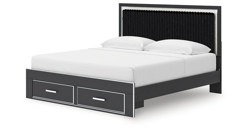 Birmonton King Upholstered Panel Storage Bed image number 3