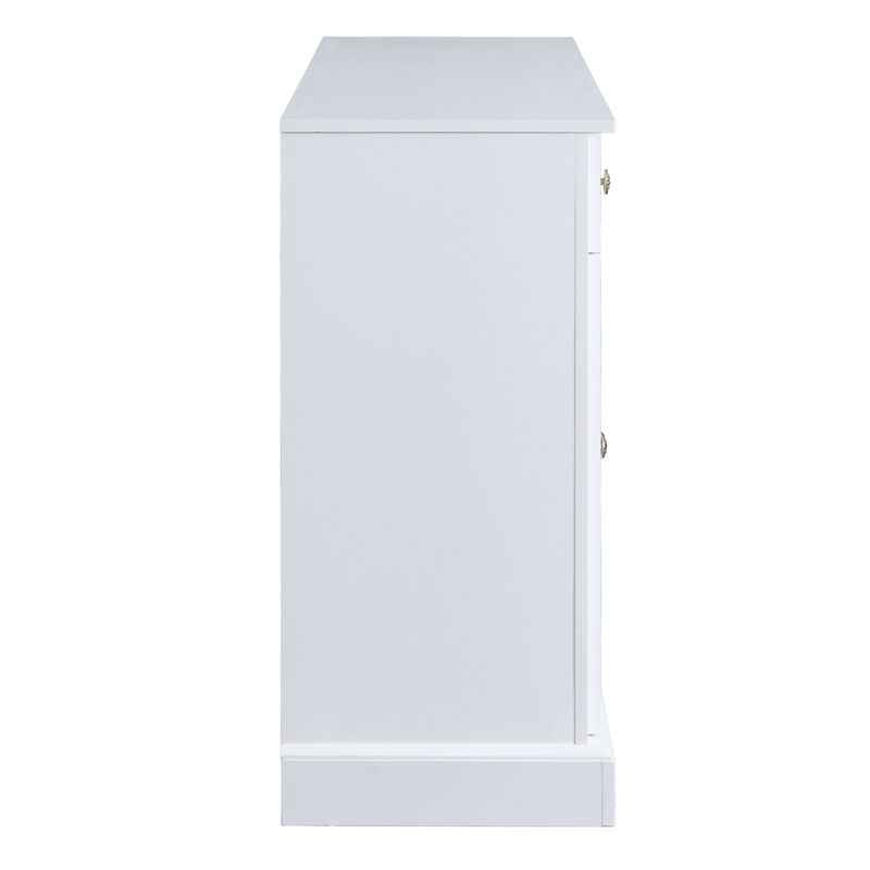 Merax White Sideboard Storage Buffet Cabinet with 2 Drawers