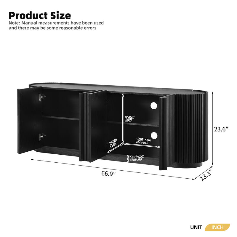 Gabbos Wood Grain TV Stand image number 9