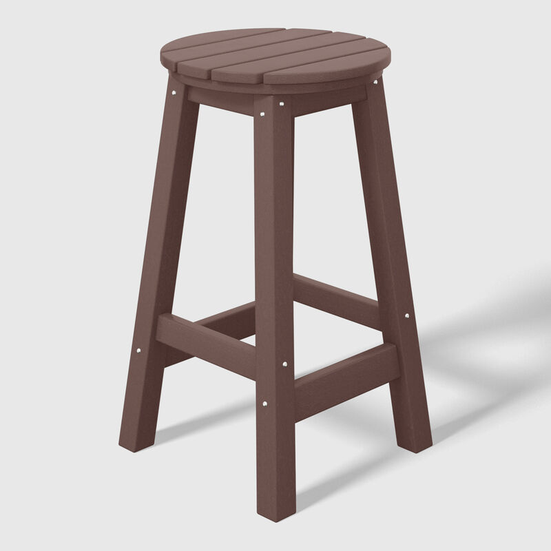 WestinTrends 24" HDPE Outdoor Patio Round Counter Height Bar Stool