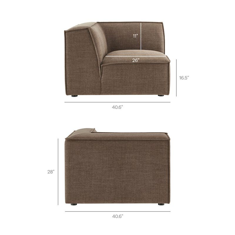 Restore 3-Piece Performance Fabric Upholstered Modular L-Shaped Sectional Sofa image number 3