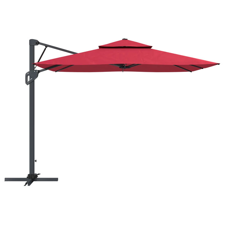 MONDAWE 10 ft. Square Offset Cantilever Outdoor Patio Umbrella