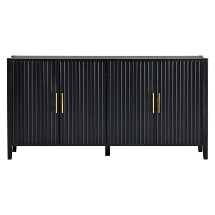 Accent Storage Cabinet Sideboard Wooden Cabinet with Metal Handles for Hallway, Entryway, Living Room, Bedroom