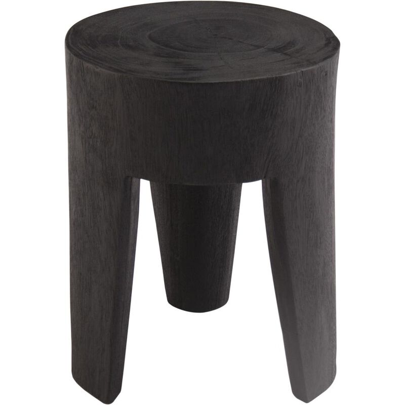 Renwil Katmai BURNED BLACK SIDE TABLE