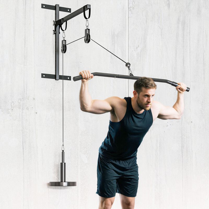 Hivvago Home Gym Cable Pulley System with Loading Pin for LAT Pull Down image number 7