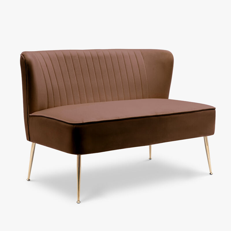 WestinTrends Mid Century Modern Tufted Velvet Loveseat Sofa and Chair Set