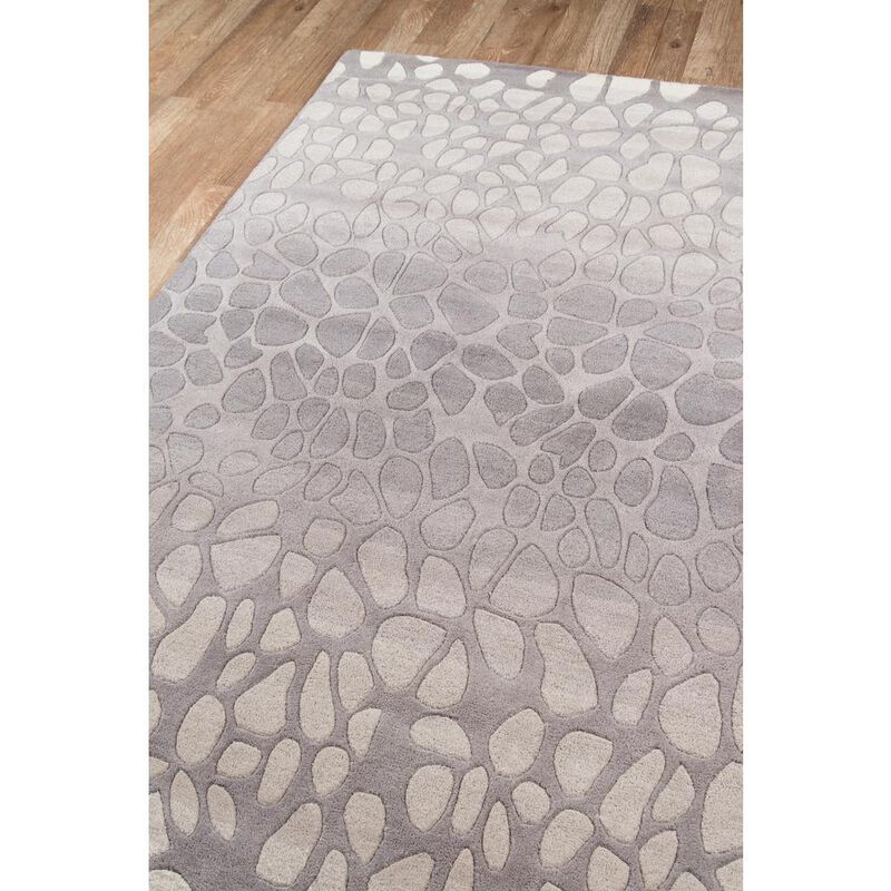 Momeni Contemporary Rectangle Area Rug, Silver, 3'6 X 5'6