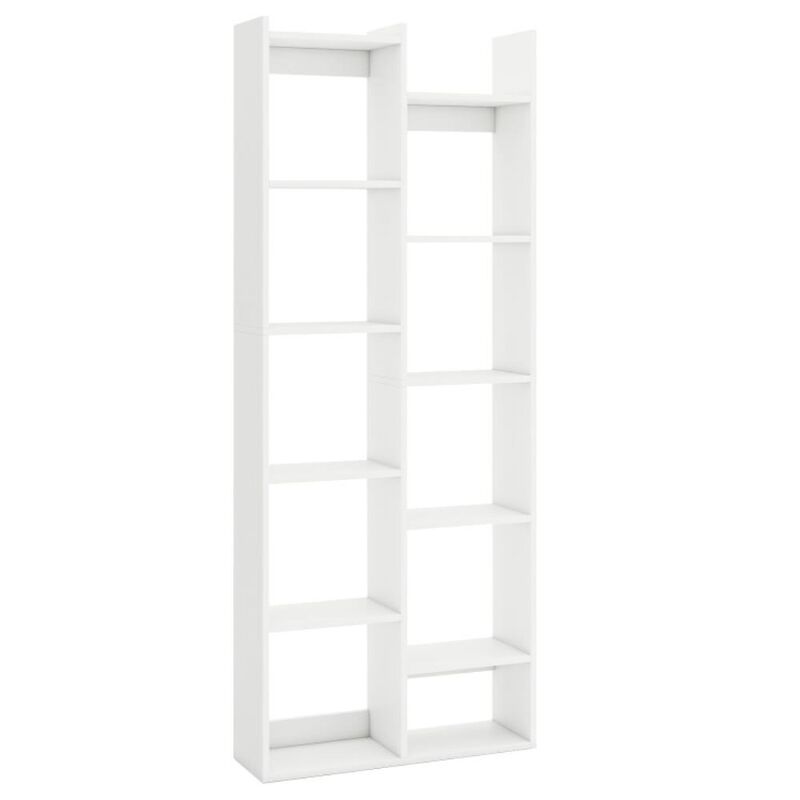 Hivvago 11-Tier Modern Book Organizer Bookcase with Anti-Tipping Kits
