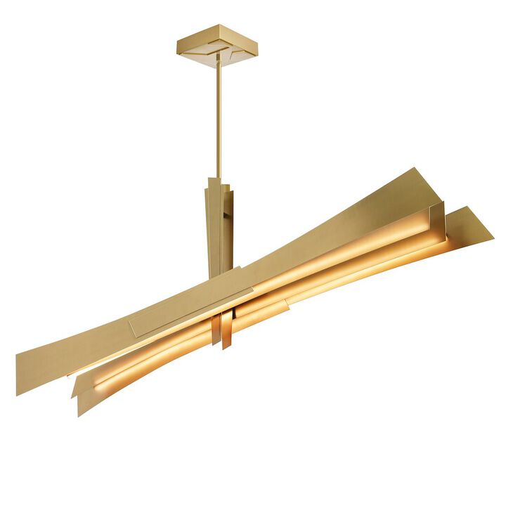 CWI Lighting Solara Integrated LED Brass Chandelier