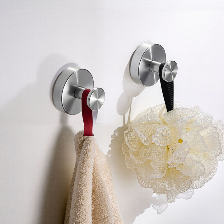 2-Pack Suction Cup Hooks for Bathroom, Kitchen, Glass, Mirror and Tile