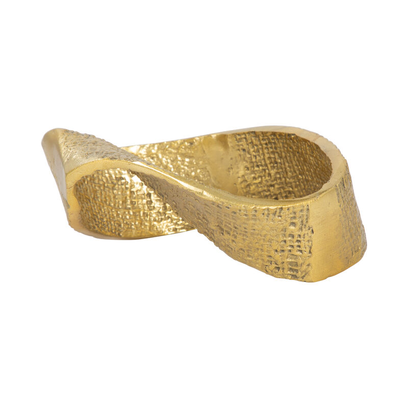 Metal 8" Twisted Hammered Ring image number 5