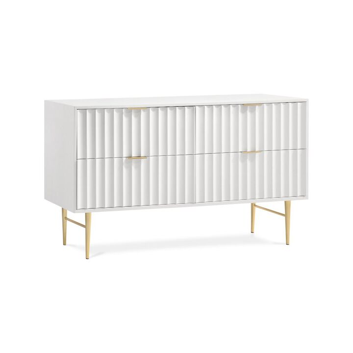 Meridian Furniture Modernist White Gloss Dresser