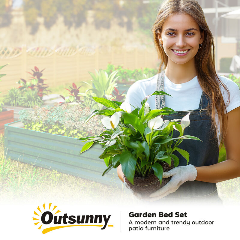 Hivvago 4' x 4' Garden Bed with Durable Metal Construction image number 6