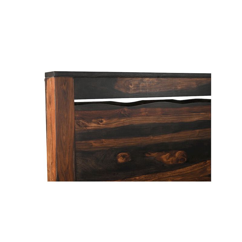 Taran Designs Marin Live Edge Solid Wood Queen Panel Bed