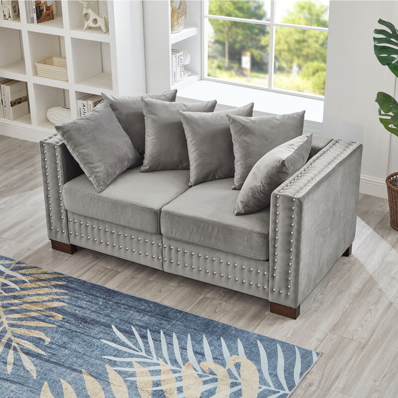 Modern Design Living Room Sofa Square armrest image number 3
