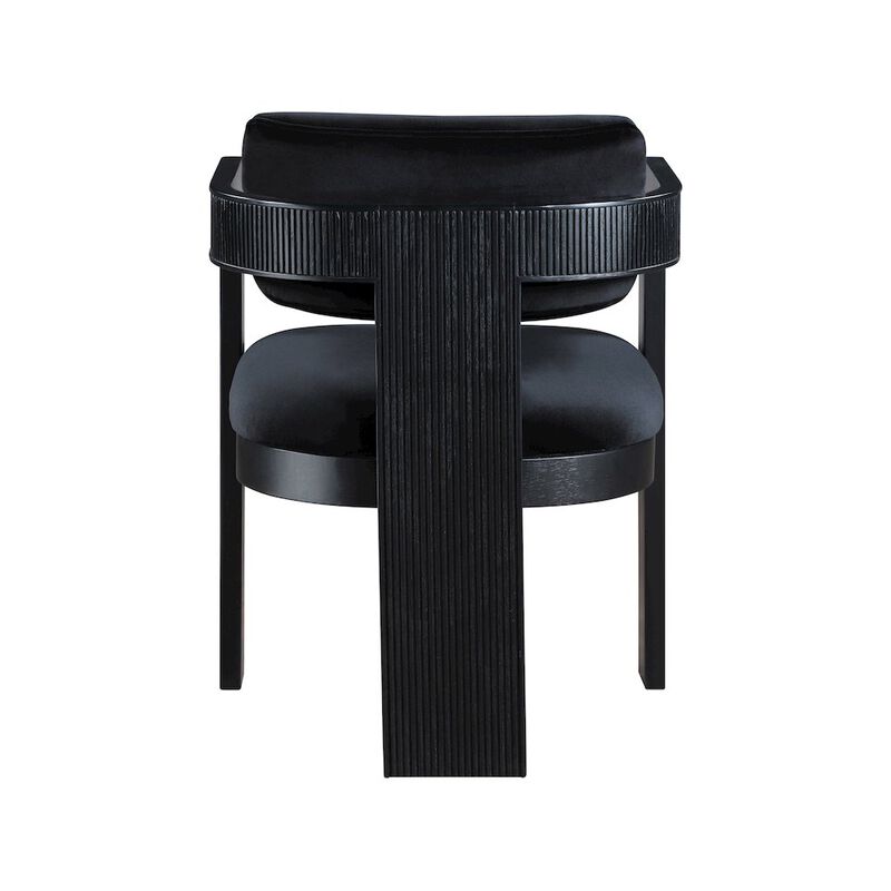 Meridian Furniture Sacha Black Velvet Dining Chair, Set of 2
