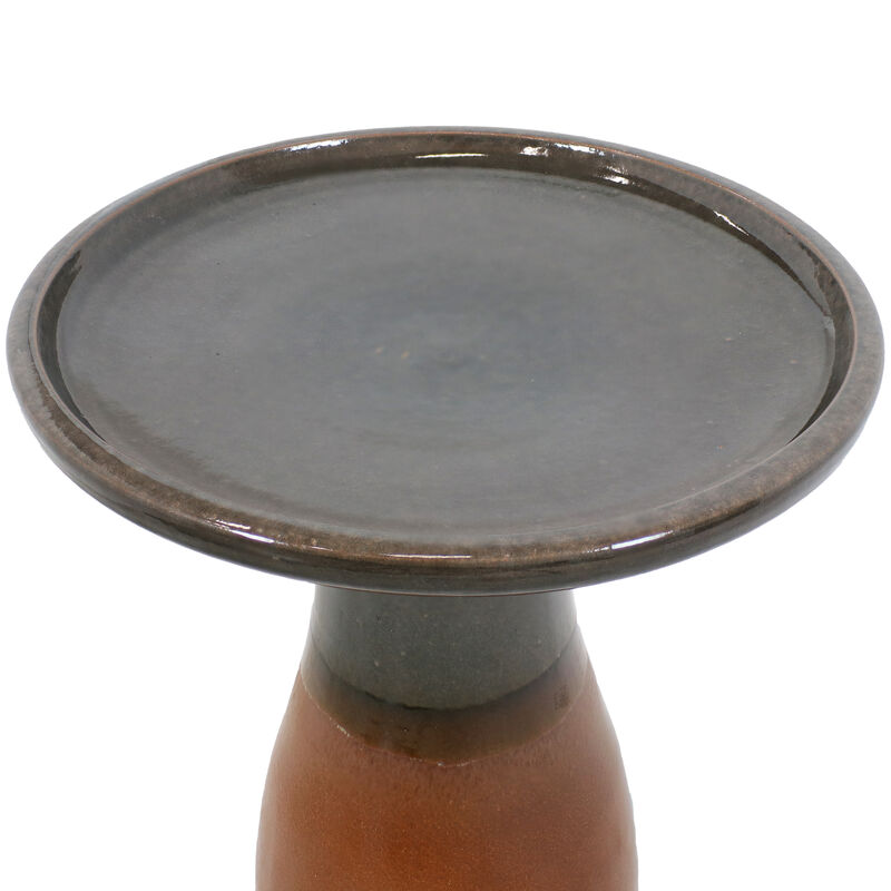 Sunnydaze Subtle Transitions Ceramic Bird Bath - 18.5 in
